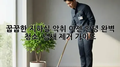 꿉꿉한 지하실 악취, 이젠 안녕! 완벽 청소 & 냄새 제거 가이드
